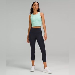 Lululemon Wunder Train High Rise Crop 23”. True Navy (TRNV). Size 8.